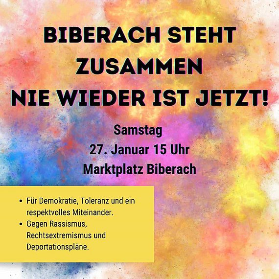 Biberach steht zusammen – Nie wieder ist jetzt!